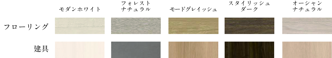 フローリングと建具の板の種類
